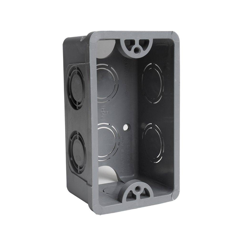 Caja plastica rectangular pvc para conexiones electricas