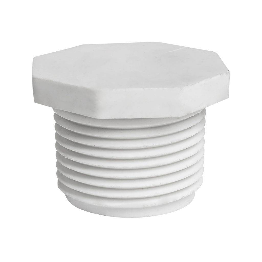 Tapon macho pvc con rosca de 1 pulgada