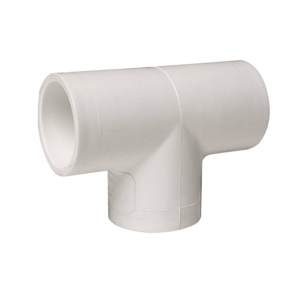 Tee pvc lisa de 2-1/2 pulgada