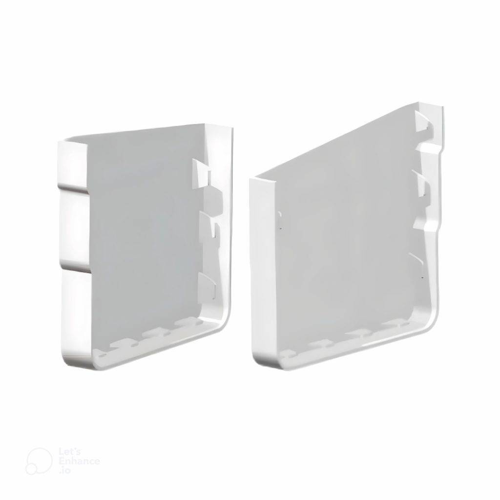 Tapa para canaleta maxicanal perfil izquierdo de pvc blanca