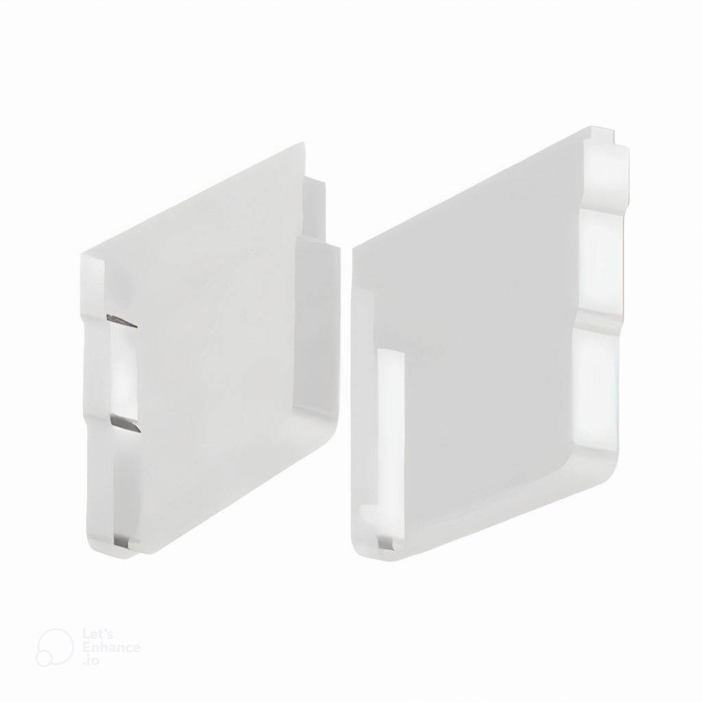 Tapa bajante derecha para canal maxicanal de pvc blanca